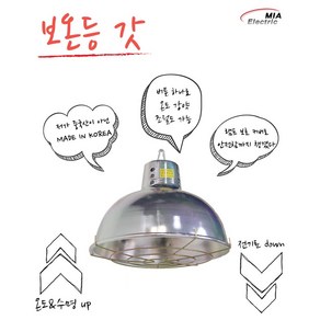 보온등 갓, 600W (막대 할로겐용)