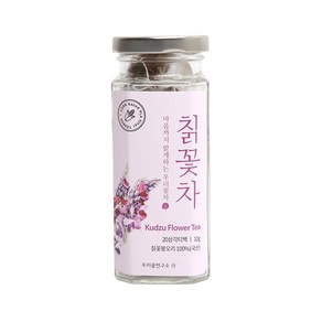 우리꽃연구소 칡꽃차 삼각티백 20T 유리병 / 우리꽃차, 1개, 20개입, 500mg