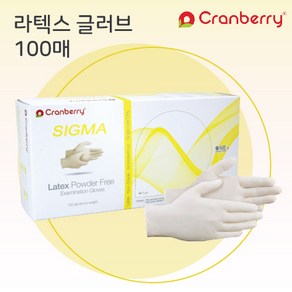 시그마 라텍스장갑 SIGMA latex glove 100매, Lage, 대(L), 1개