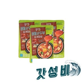 (냉장) 해물 순두부 찌개 양념 140g 3개