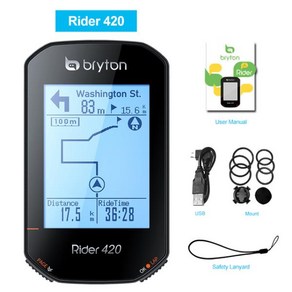 자전거속도계 GPS 속도측정기 BytonRide420 420 420E Ride320 320 320E 자전거 컴퓨터 이탈리아어 독일어 포르투갈어 스페인어 사이클링 주행 거리계, 02 Ride 420E, 1개