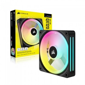 [CORSAIR 정품] 커세어 iCUE LINK QX120 RGB Expansion KIT (블랙) 시스템 공랭 팬 케이스 쿨러, 1개