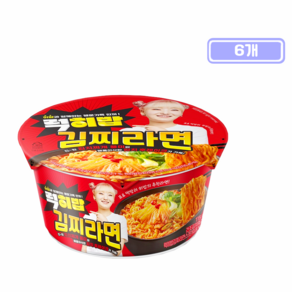 하림 럭히밥 김찌라면 큰컵 115g, 6개