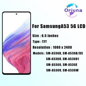 테스트된 AMOLED 디스플레이 터치 스크린 디지타이저 프레임 LCD 포함 삼성 A53 5G SM-A536B, 01 TFT No Fame, 1개