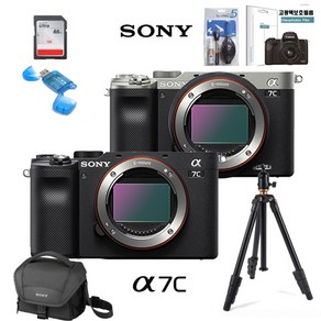 SONY 풀프레임 미러리스 알파 A7C바디+4K메모리+정품숄더백+보호필름+크리닝킷 풀패키지, 블랙, 32G 패키지