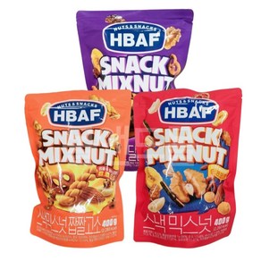 바프 스낵믹스넛 400g + 짭짤고소 400g + 달콤바삭 400g, 2개