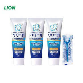 Lion 크리니카 어드밴티지 [의약부외품] 치약 소프트민트 불소130g×3개+치실포함, 1개, 130g