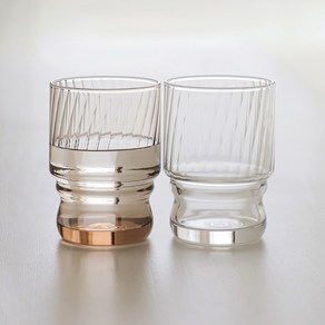 이시즈카 데님 8 스택 물컵 2P세트 250ml 2colo, 2개, 투명