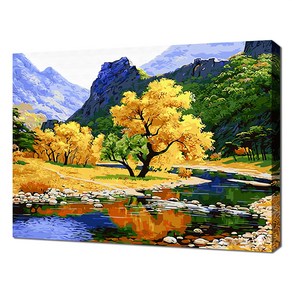 에코솔 셀프페인팅 26색 풍경화 DIY 명화그리기 40 x 50 cm, 풍요의 황금나무, 1개