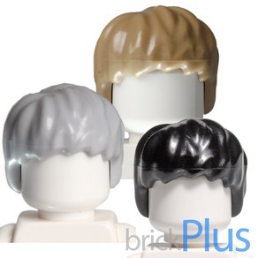 레고 헤어 헐크 / 해리포터 / 더벅머리 Minifig Hai Shot Tousled 40233, 연회색(Light Bluish Gay), 1개