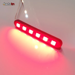 12v MOXI 오토바이 자동차 5050 6구 싸이키 스트로브 파박이 LED, 빨강, 1개