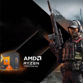 [에이엠디] AMD 라이젠5 7600X3D 게이밍 프로세서 102MB 게임캐시 6코어 12스레드 CPU 라파엘 가속 주파수 최고4.7GHz 박스포장 시즌신상