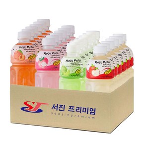 (서진프리미엄) 모구모구 4종혼합(복숭아+리치+멜론+사과) 320mlx24ea, 24개, 320ml