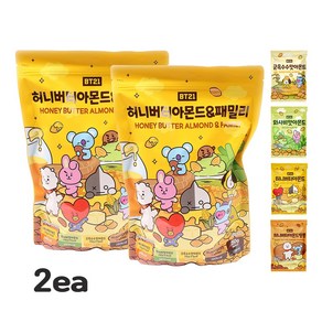 BT21 허니 버터 아몬드 & 패밀리 / 허니버터맛10팩 군옥수수맛5팩 와사비맛5팩 아몬드땅콩맛5팩 최신제품