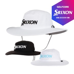 [24년출시]SRIXON 스릭슨 와이드브림 UV차단 사파리 골프모자(GAH-19063I), 화이트블랙