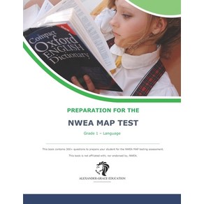 (영문도서) NWEA Map Test Preparation - Grade 1 Language Paperback