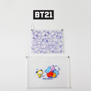 bt21파우치 클리어파우치 BT21파우치, 퍼플