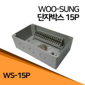 단자박스/단자박스15P/플라스틱단자박스15P/핀박스/전기단자박스/터미널조인트/ 터미널핀박스/WS-15P, 1개