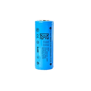 라온 KC인증 26650배터리 3.7V 5000mAh 리튬이온 충전 건전지 충전용 밧데리 보호회로 내장 충전지, 1개, 1개입