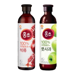 청정원 홍초 바이탈플러스 (석류1+풋사과1) 900ml, 1세트