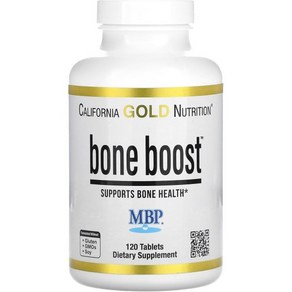 Califonia Gold Nutition Bone Boost 보충제 뼈 건강 지원 칼슘과 비타민 D가 함유된 영양 블렌드 채식주의자 친화적 글루텐 없음 비GMO 120정