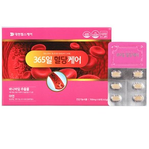 365일 혈당케어 바나바잎추출물 아연 700mg 식후 혈당상승 억제에 도움을 줄 수 있음, 1개, 60정