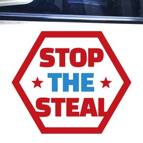 STOP THE STEAL 마크 차량용 스티커 스탑더스틸 STS캠페인 자동차 시트지, 1개, B타입 레드