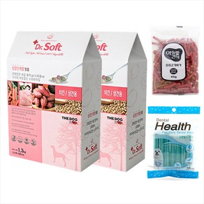 더독 닥터소프트 말랑한 소프트 사료 + 사은품, (1+1)치킨 성견 1.2kg + 아침애, 1.2kg, 2개