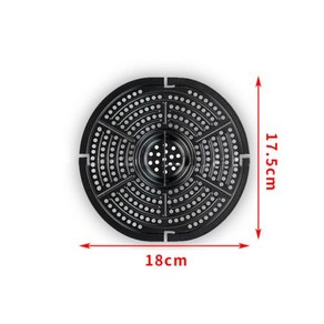 그릴팬 무쇠그릴팬 그리들 파워 대시용 에어 프라이어 바구니 교체 그릴 팬 부품 크리스퍼 플레이트 붙지 않는 프라이팬 에어프라이어 액세서리, 7 inch, 7  inch, 1개
