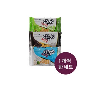 게리 크래커 세트 - 치즈 코코넛 초코 3종 간식 대용량, 1세트, 300g