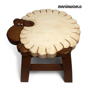 정품 원목 원형 양 스툴 (동물 유아용 의자 핸드메이드 Stool Sheep), 7. 사자 원형 스툴, 사자