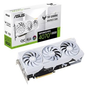 ASUS ASUS TUF Gaming 지포스 RTX 4070 Ti SUPER O16G OC D6X 16GB White 대원씨티에스, R-R-MSQ-CG1413PBI