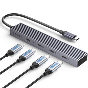 오리코 4in1 C타입 알루미늄 USB3.2 GEN2 10Gbps PD100W 충전 멀티허브 DHF