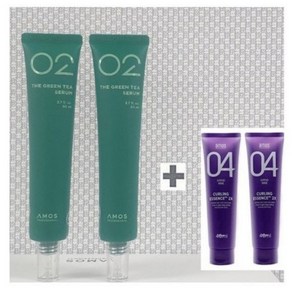 아모스 녹차실감 세럼 80ml x 2개(160ml) + 휴대용 컬링 에센스 40ml x 2개(증정) 1set, 1개