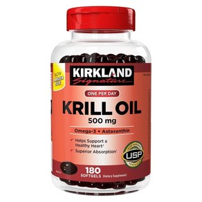 Kikland Signatue 2병 크릴오일 Kill Oil 500mg 160 소프트젤, 2개, 160정