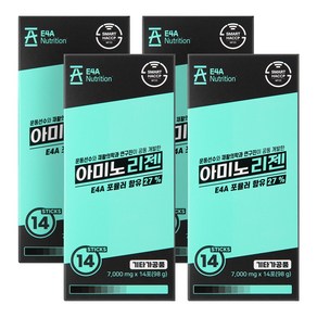 아미노리젠 오리지널 회복용 아미노산 보충제 7000mg 레몬맛, 4박스, 14정