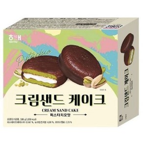 해태 크림샌드케익 피스타치오맛 (사탕증정), 1개, 336g