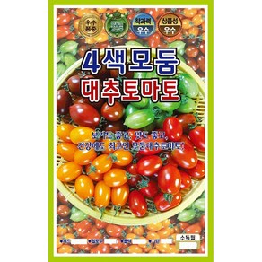 가정원예용채소 씨앗] 대추토마토 4색 혼합 (대추토마토) 10립, 1개