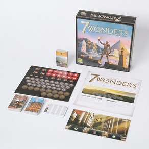 7원더스 세븐원더스 7 WONDERS V2 보드게임 영어판, 세븐원더스 V2 추가 6개 카드 커버, 1개