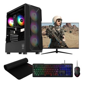 배틀그라운드 오버워치 피파4 게이밍 조립 컴퓨터 i5-9400F 16GB 240GB RTX3060 윈10 27인치 풀세트, 커넬