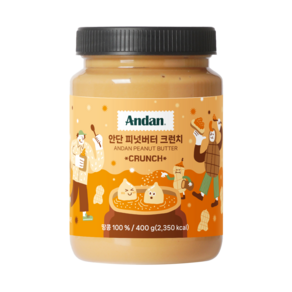 안단 피넛버터 크런치 100%, 400g, 1개