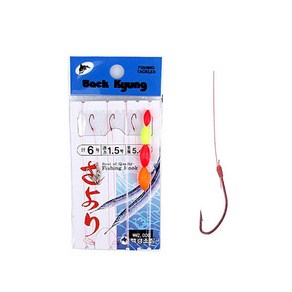 백경 학꽁치채비(염주)BK-363 바다바늘 방파제낚시 묶음바늘 낚시용품, 1개