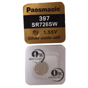 Paasiso/Paosmaoic 시계배터리 397 SR726SW, 1개, 1개입