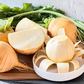 무주 햇 순무 신품종 컬러순무, 노란순무 3kg(동절기 무청제거), 1개