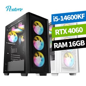 피씨스토어 일사천리 게이밍PC i5 14600KF RTX4060, 블랙 (16GB, M.2 500GB), 16GB