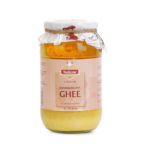 인도정품 Indicow Ghee 유기농 100% 순수 정통 A2 기버터 (500ml) 목초사육 방부제없음, 500ml(1팩), 1개, 500ml