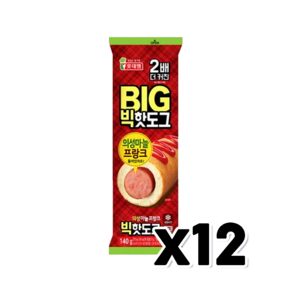 롯데 2배 더 커진 빅핫도그 간편간식 140g x 12개