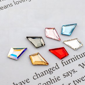 스와로브스키 2771 Kite 카이트 네일아트 파츠 스톤 재료, 2771 Kite 카이트 (8.6x5.6mm), 1개, 라이트로즈