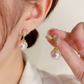 티와이 고급스런 14k 도금 S925은침 귀걸이