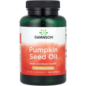 스완슨 호박씨 펌프킨 씨드 오일 Pumpkin Seed Oil 1000mg 100정